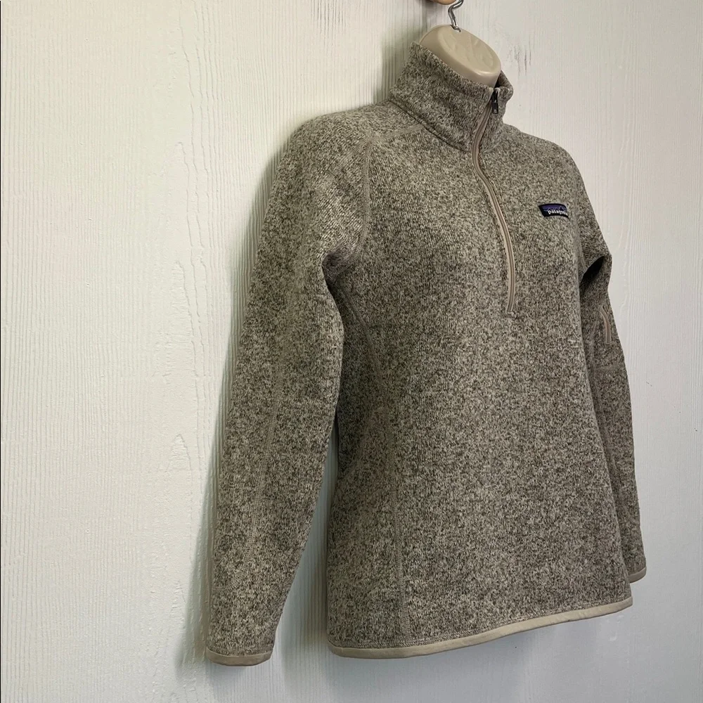 Patagonia - Better Sweater Quarter Zip Quarter Natural Beige Pullover Size XS